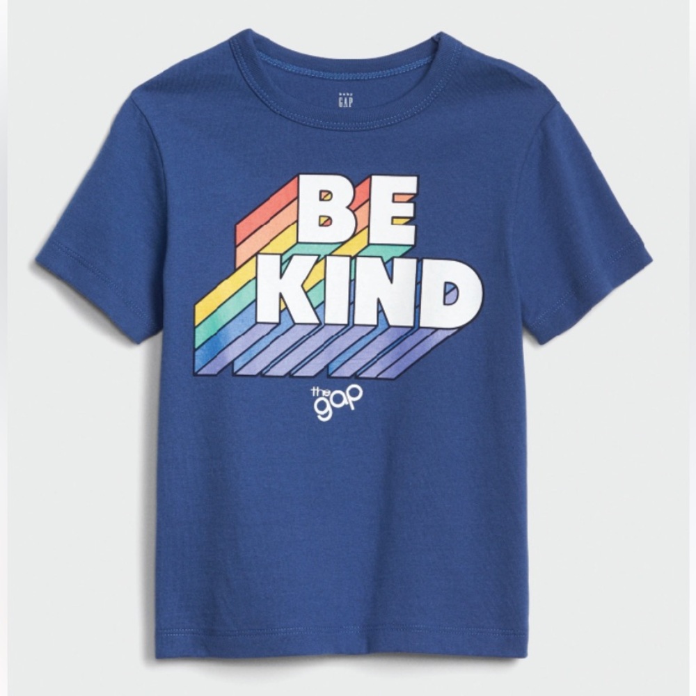 🍓3/$10 GAP Kids Rainbow ‘Be Kind' T-Shirt size 18-24m